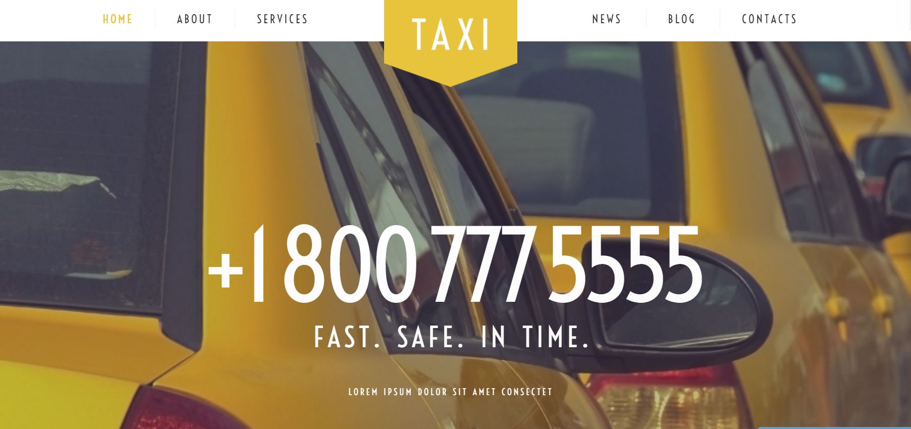 Taxi Services WordPress Theme