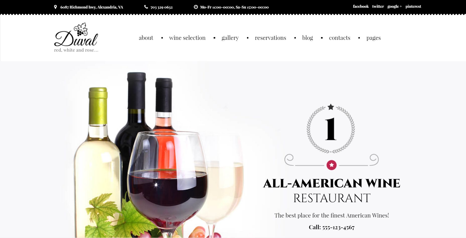 Wine Restaurant WordPress Theme
