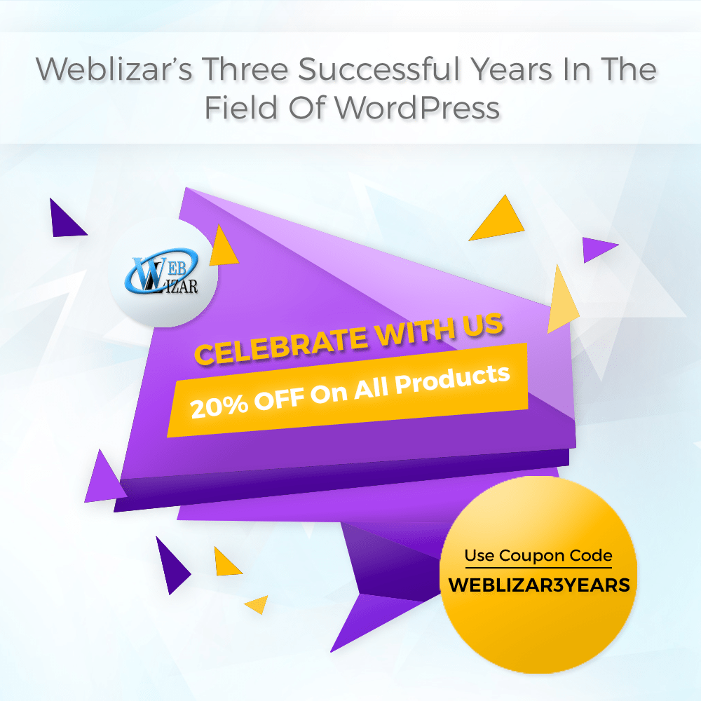 Weblizar Turned Three Years Old