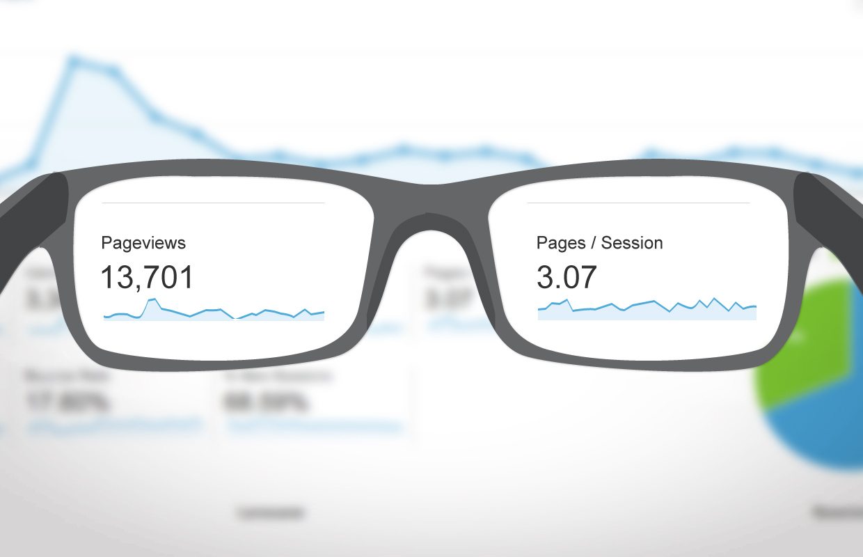 goggles showing google analytics on how to drive massive traffic on your website