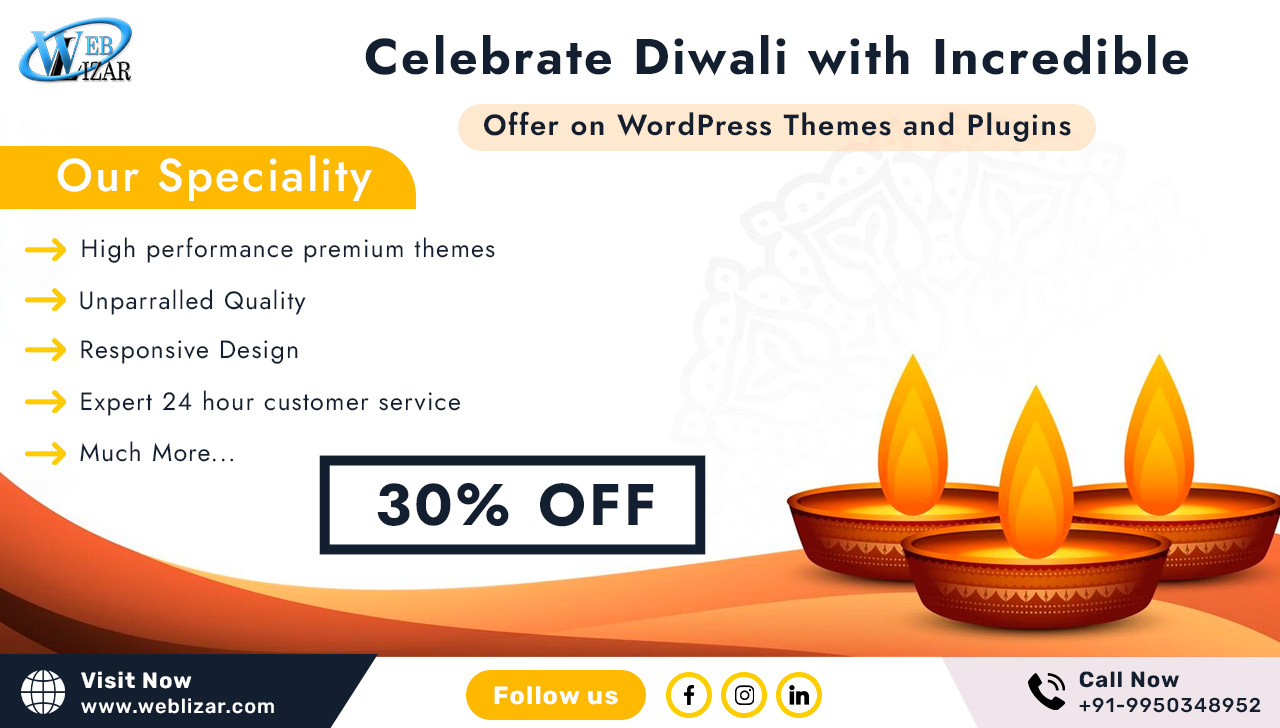 Celebrate Diwali With Incredible Offer On WordPress Themes And Plugins 