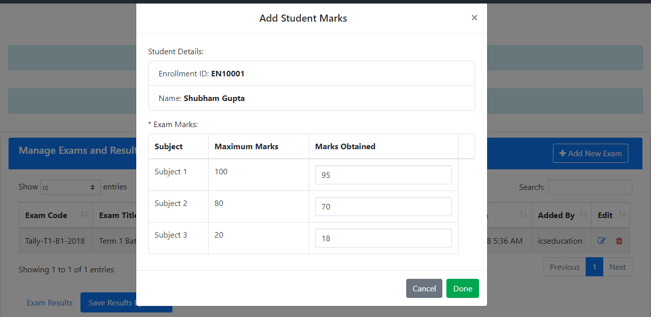 Instittue-Management-Add-Student-Marks