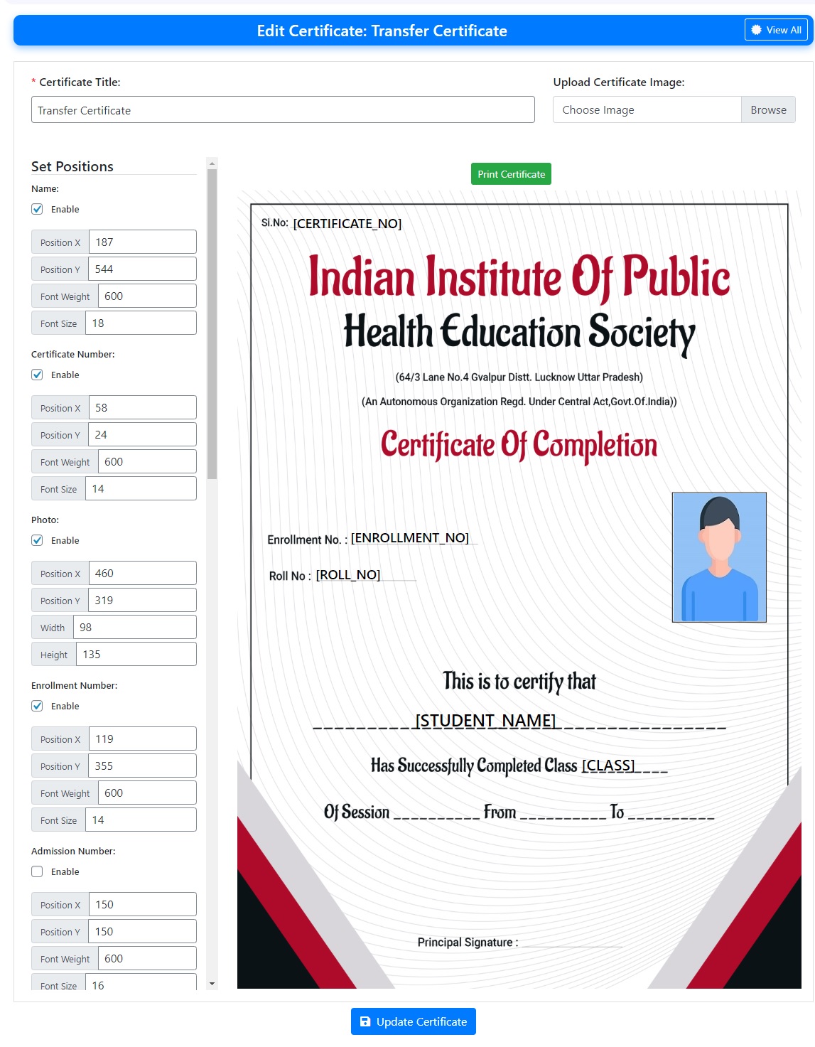 Design Certificate