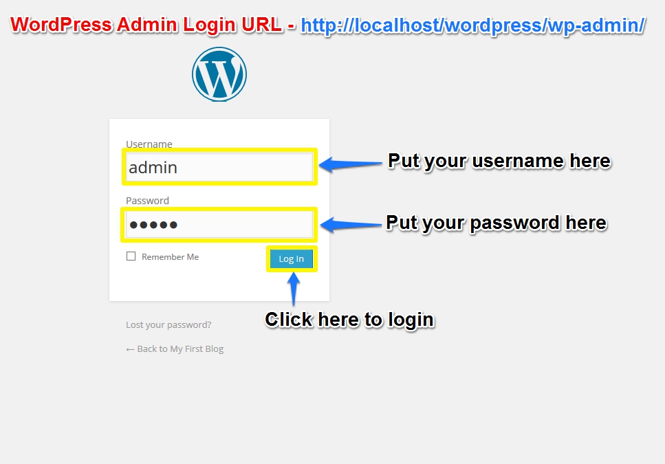Login to WordPress Admin Dashboard