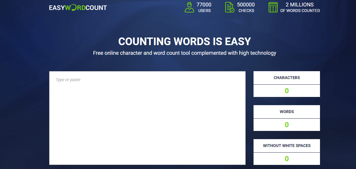 easywordcount Write SEO Optimized Content